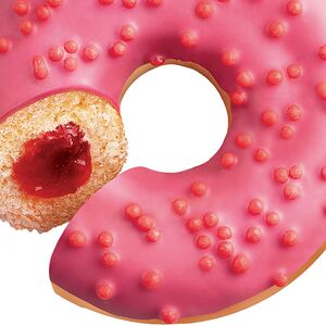 Донат с клубничной начинкой 