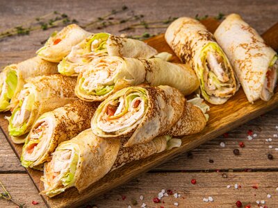 6 Блинных рулетов Цезарь