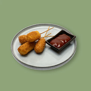 Корн-Доги с сосисками и моцареллой