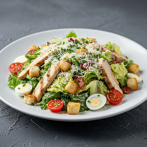 Салат Цезарь с курицей