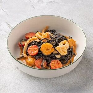 Паста Неро с морепродуктами