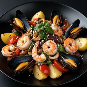 Салат с морепродуктами