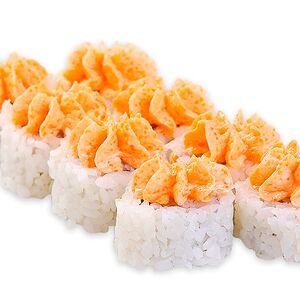 Лава с жареным лососем 