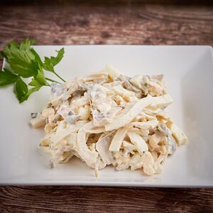 Кальмар с грибами