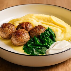 Фрикадельки с пюре
