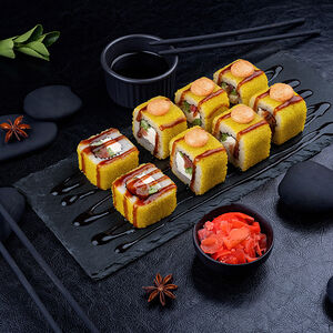 Жареный ролл Чикен икура