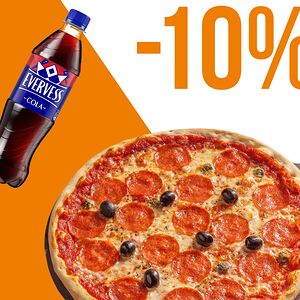 Пицца Пеперони 32см и Evervess Кола 0,5