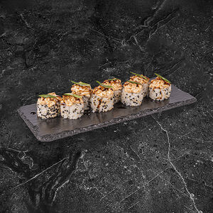 Запеченный ролл с гребешком