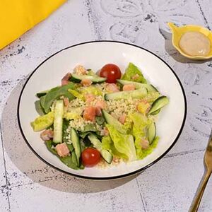 Боул с рисом и лососем 