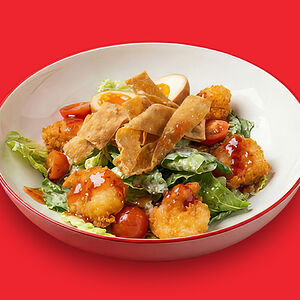 Цезарь с креветками по-китайски