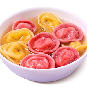 16 пельменей с курицей, сыром и бульоном 