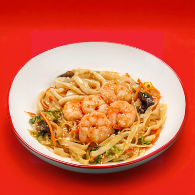 Рисовая лапша с морепродуктами