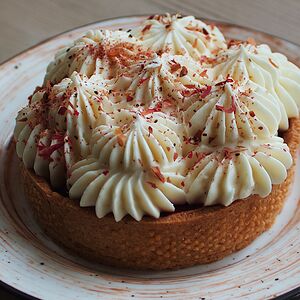 Тарталетка клюква-белый шоколад