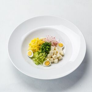 Окрошка с адыгейским сыром