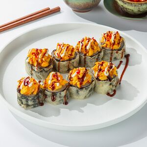 Ролл с креветками васаби