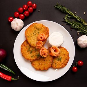 Драники с семгой 