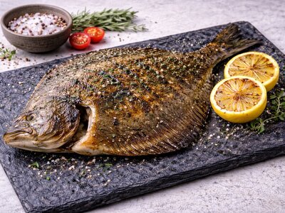 Камбала на углях