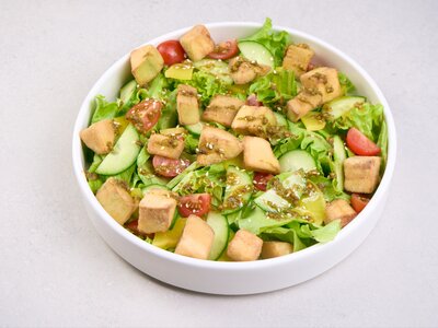 Салат с хрустящим баклажаном