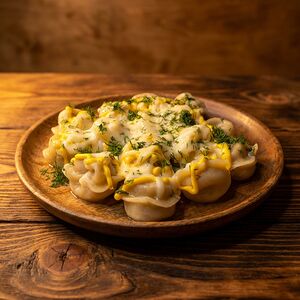 Пельмени из говядины в сыре