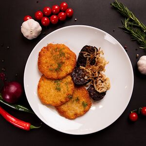 Драники с кровяной колбасой