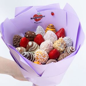 Букет из клубники в шоколаде «Микс» XS