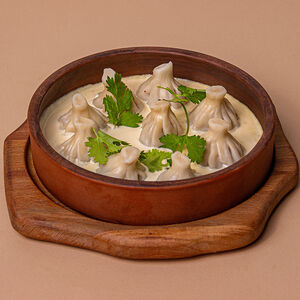 Патара хинкали в сливочно-горчичном соусе