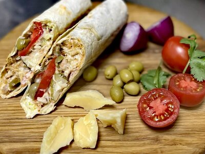 Шаурма Итальянские каникулы с пармезаном и оливками 