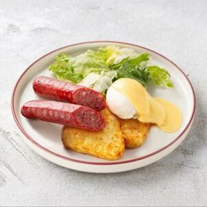 Хашбрауны картофельные с говяжьими колбасками