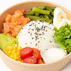 Боул с сёмгой и рисом