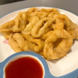 Жареные кольца кальмара