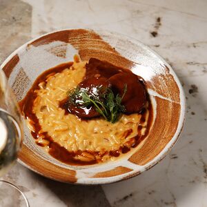 Орзо с медальонами