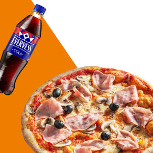 Пицца Портобелло 30 см и Evervess Кола