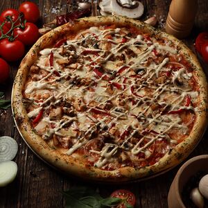 Пицца Деревенская с курицей