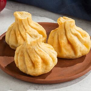 Жареные хинкали с бараниной