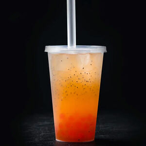 Персиковый бабл ти с чиа (холодный)