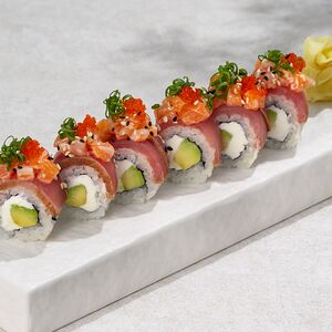 Ролл татаки тунец с лососем