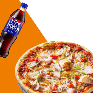 Пицца Барбекю 30 см и Evervess Кола