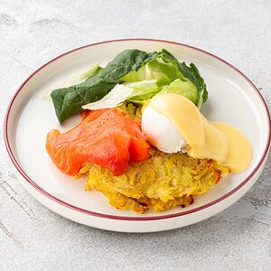 Драники с лососем