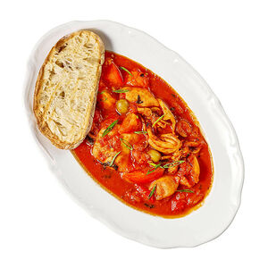 Кальмары с овощами