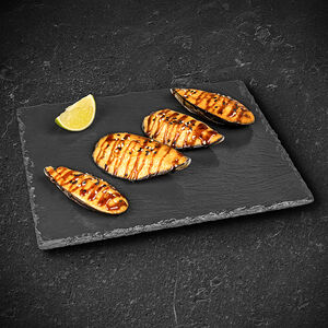 Запеченные мидии с яки соусом