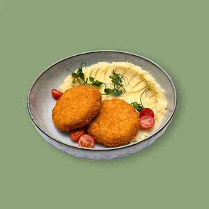 Куриные котлетки с пюре