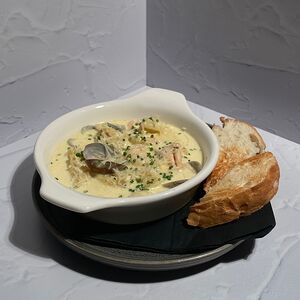 Сливочное рагу из морепродуктов