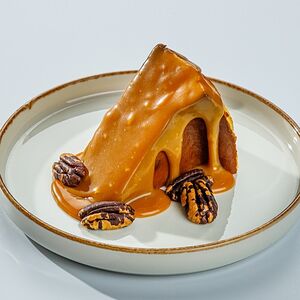 Запеченный чизкейк с соленой карамелью и пеканом