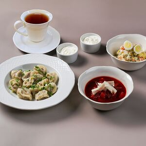 Обед №3: Суп + горячее блюдо + салат + напиток