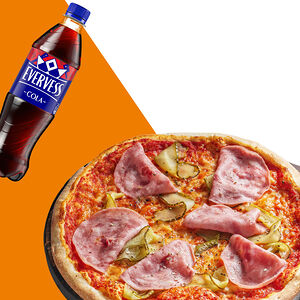 Пицца Каприччио 30 см и Evervess Кола