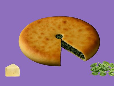 Пирог с сыром и шпинатом 