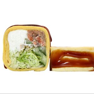 Тортилья с жареной семгой