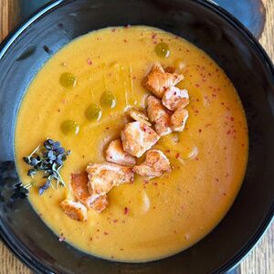 Крем-суп из лосося