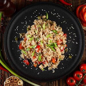 Рис жареный с овощами