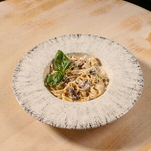 Паста с цыплёнком и грибами